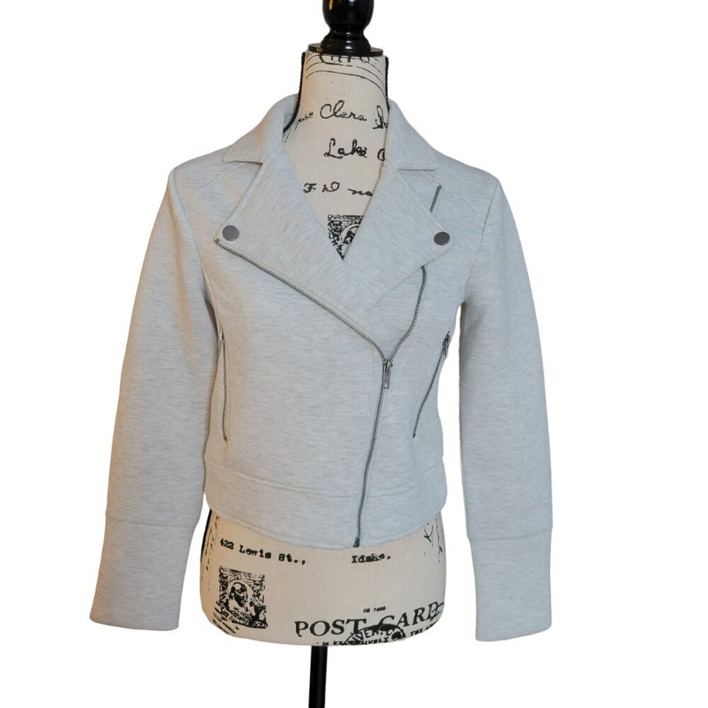 NWT Cupcakes & Cashmere Asymmetric Zip Moto Blazer Jacket - Size XS